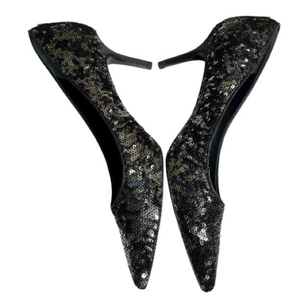 Lauren Ralph Lauren Glittering Black Heels - Picture 2 of 5